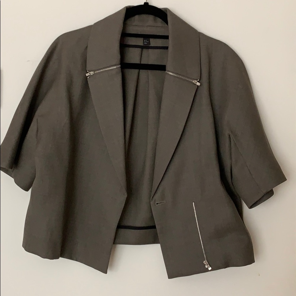 COS short sleeve grey blazer